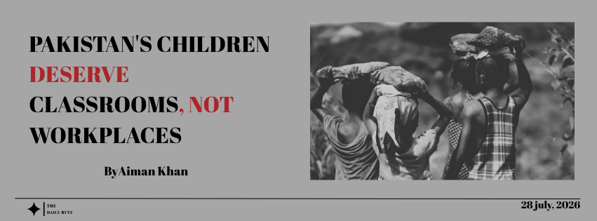 Pakistan's Children Deserve Classrooms, Not Workplaces
