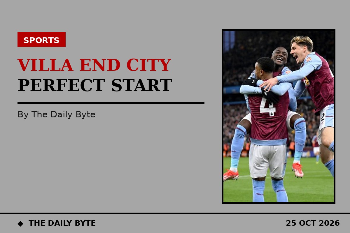 Aston Villa end Manchester City's perfect start with 2-1 win at Villa Park