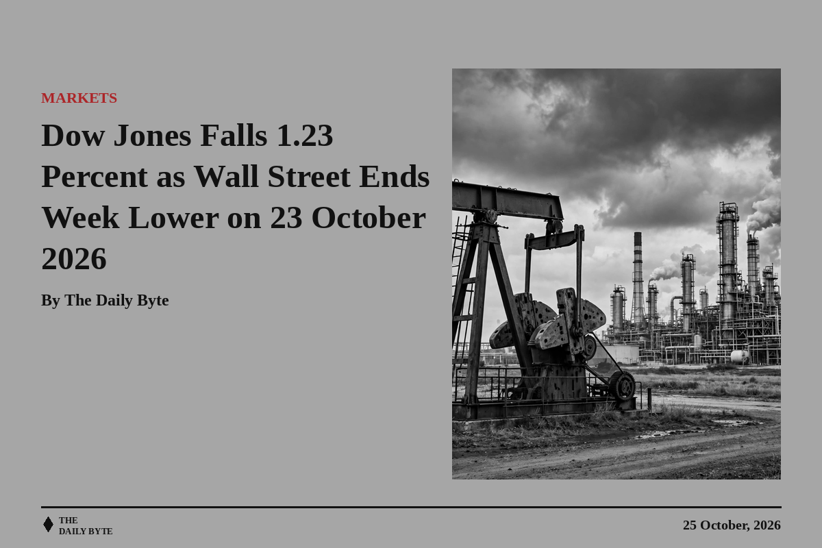 Dow Jones Falls 1.23 Percent as Wall Street Ends Week Lower on 23 October 2026