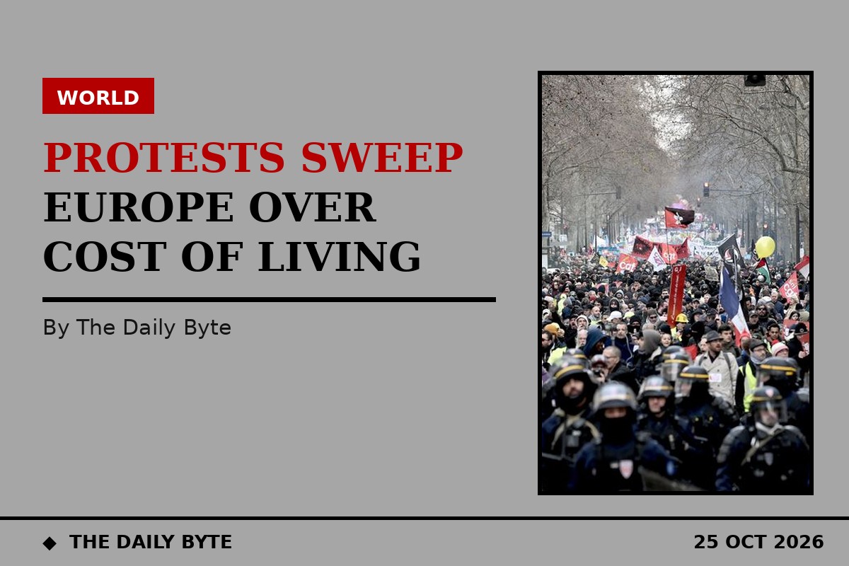 Protests sweep Europe as crowds march over living costs and housing