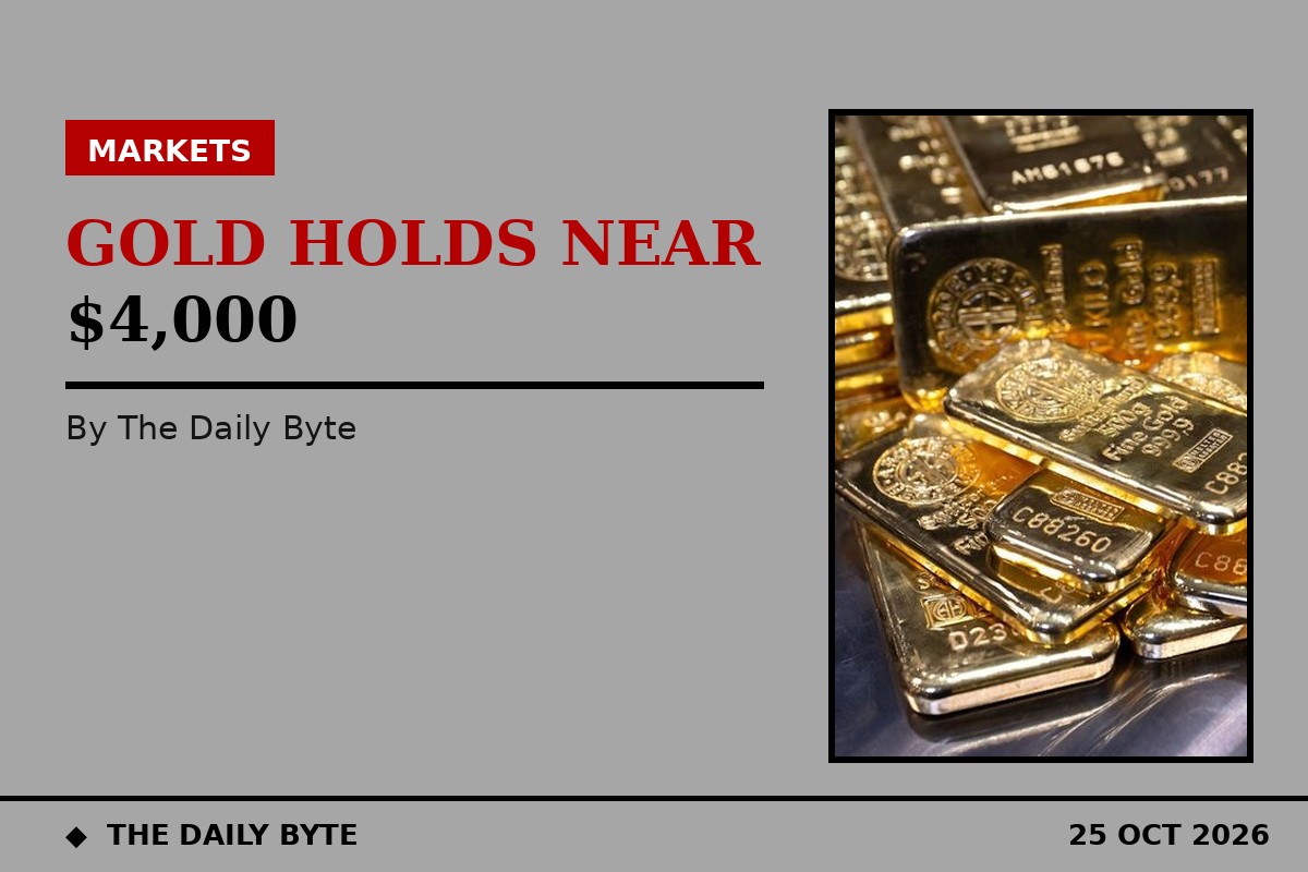 Gold holds near $4,000 an ounce on Sunday after Friday's $3,995.81 close