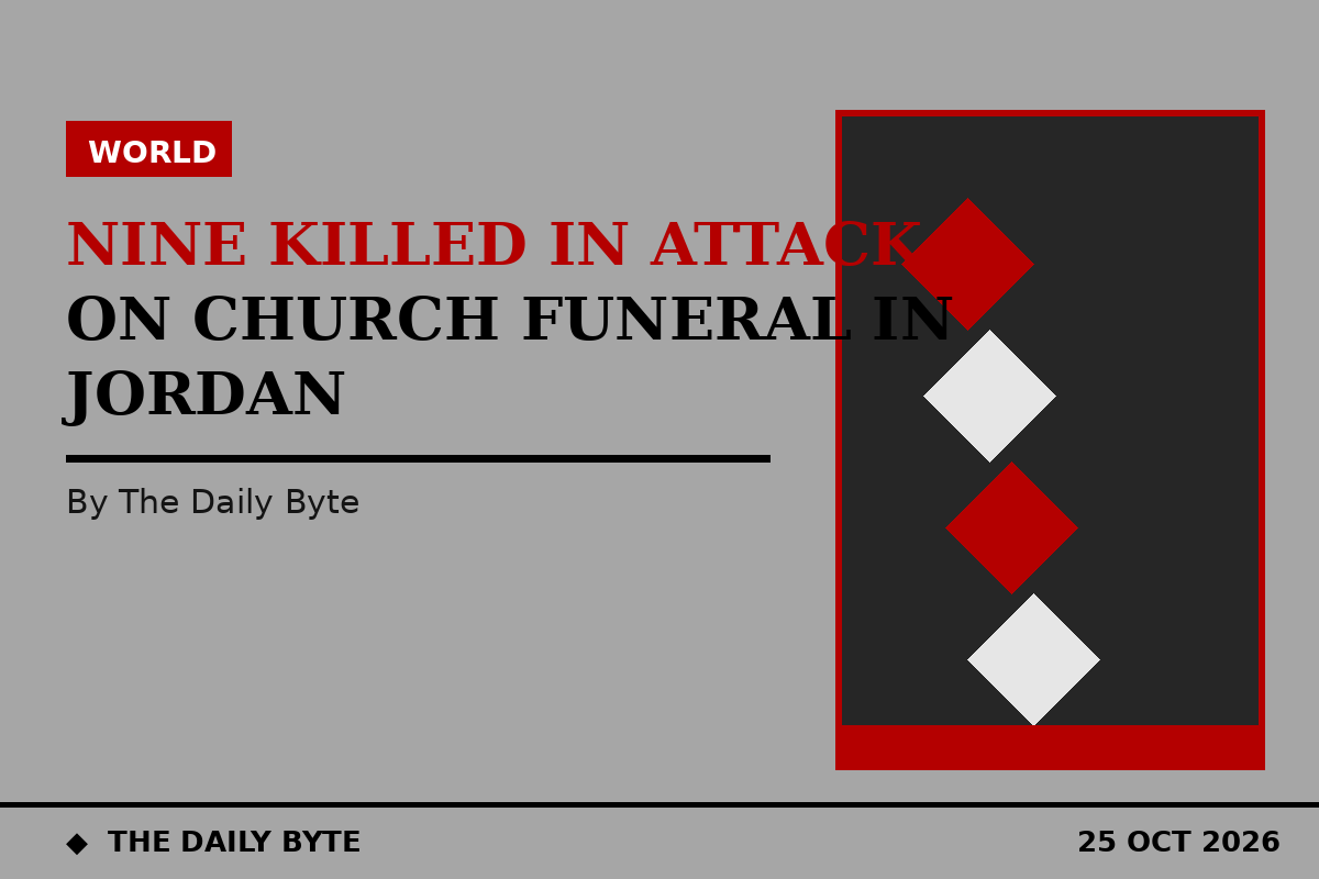Illustration for Nine killed as gunmen attack church funeral in Jordan's Karak