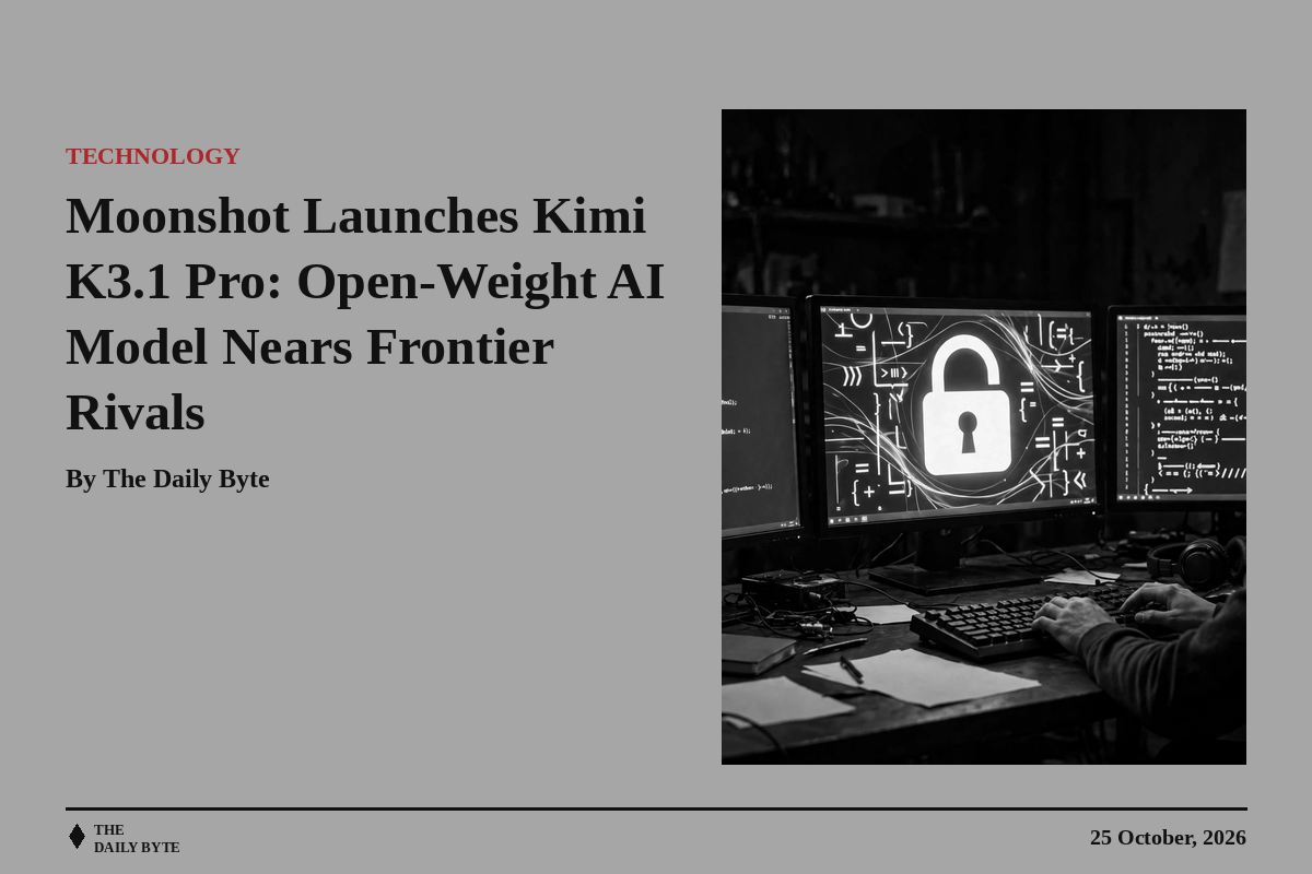 Moonshot Launches Kimi K3.1 Pro: Open-Weight AI Model Nears Frontier Rivals