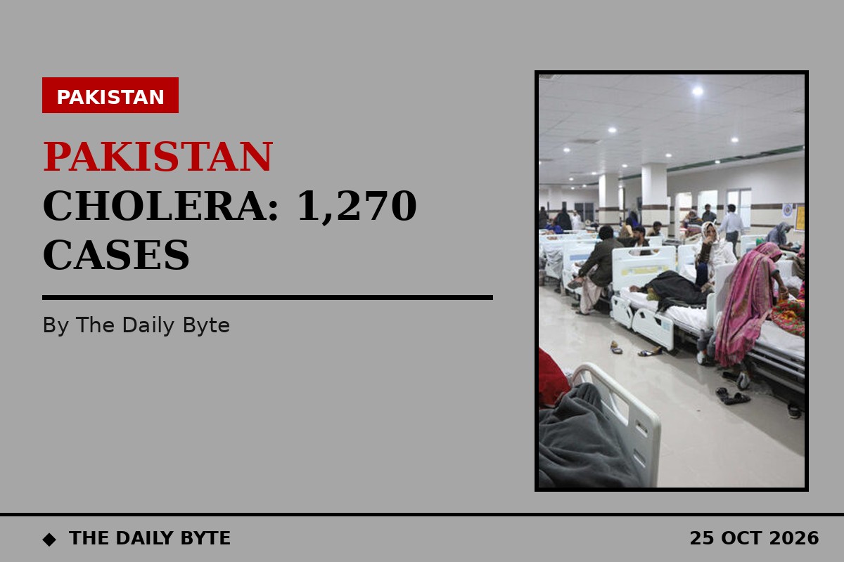 Illustration for Pakistan cholera: 1,270 cases reported in the 90 days to 25 October