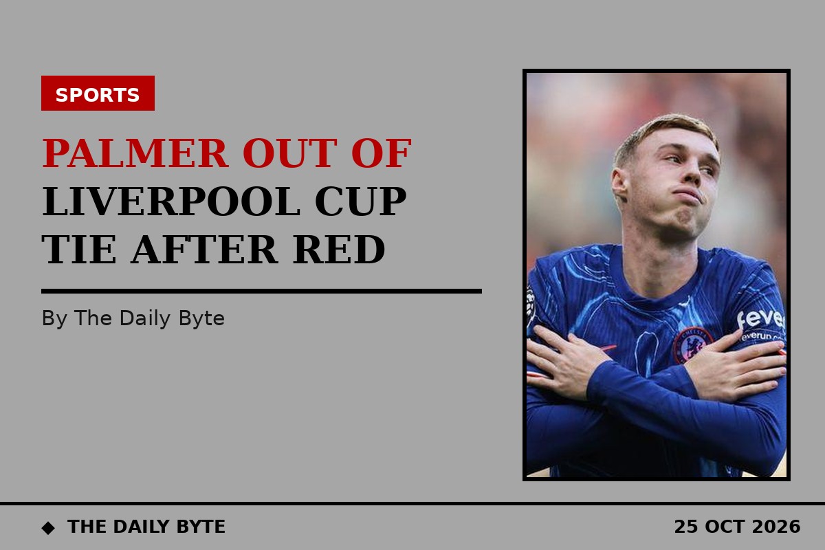 Palmer to miss Liverpool cup tie after Tottenham red card