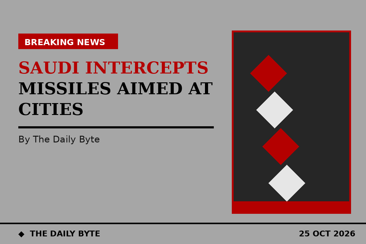 Saudi defences intercept Houthi missiles aimed at Riyadh, Taif and Yanbu