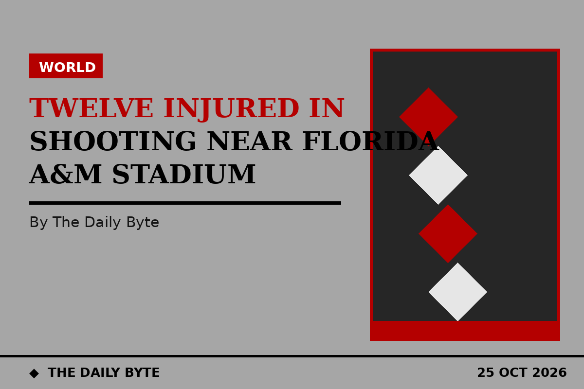 Illustration for Twelve injured, including six children, in shooting near Florida A&M stadium
