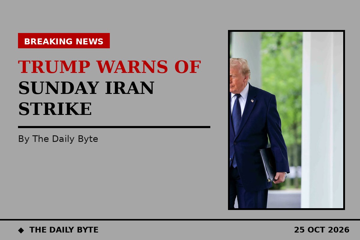 Trump warns US could strike Iran as soon as Sunday unless a deal is reached