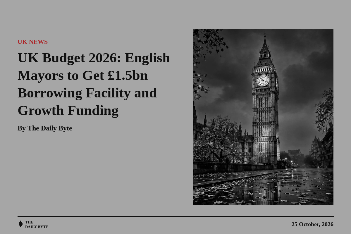 UK Budget 2026: English Mayors to Get £1.5bn Borrowing Facility and Growth Funding
