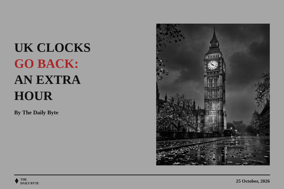 UK clocks go back today: an extra hour, darker evenings