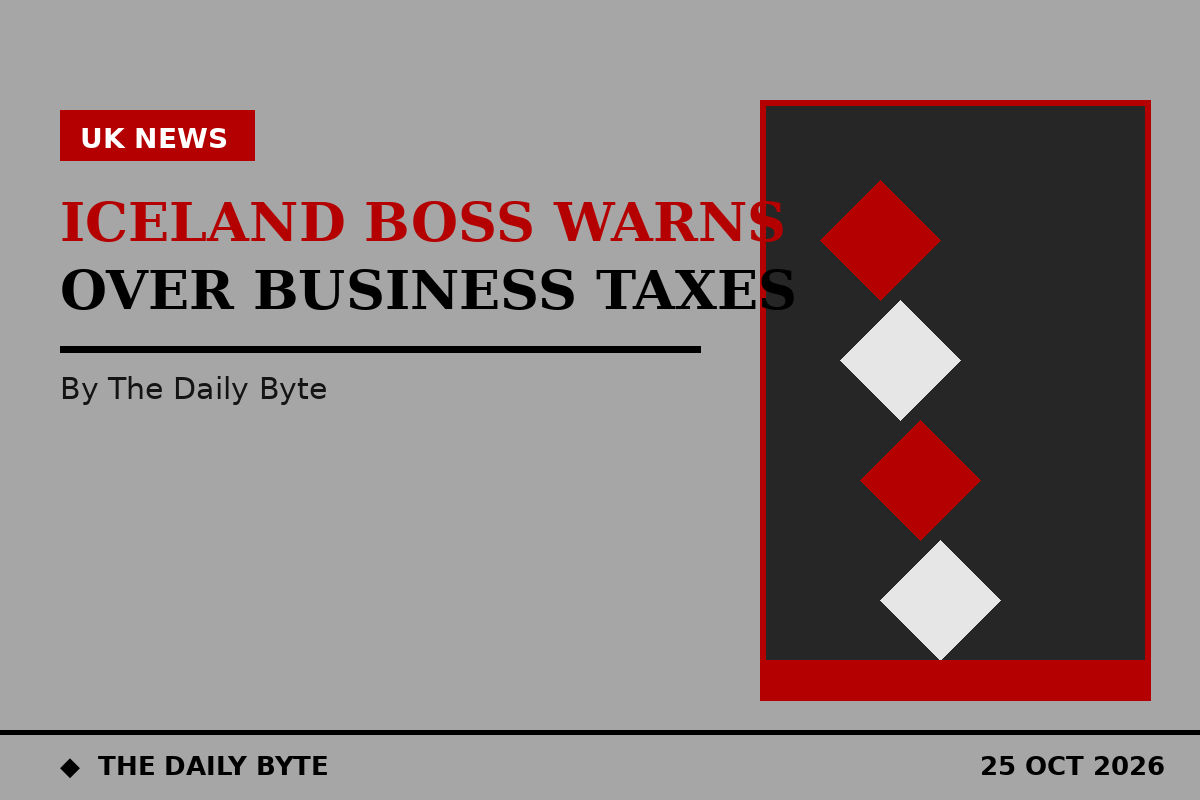 Illustration for Iceland boss warns Healey over crippling business taxes ahead of Budget