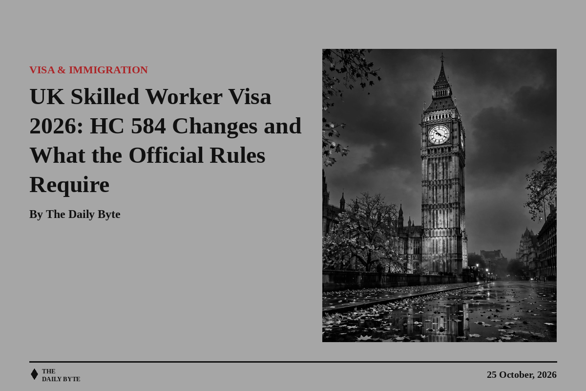 UK Skilled Worker Visa 2026: HC 584 Changes and What the Official Rules Require
