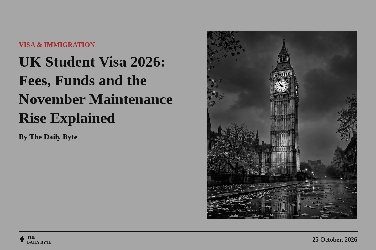 UK Student Visa 2026: Fees, Funds and the November Maintenance Rise Explained