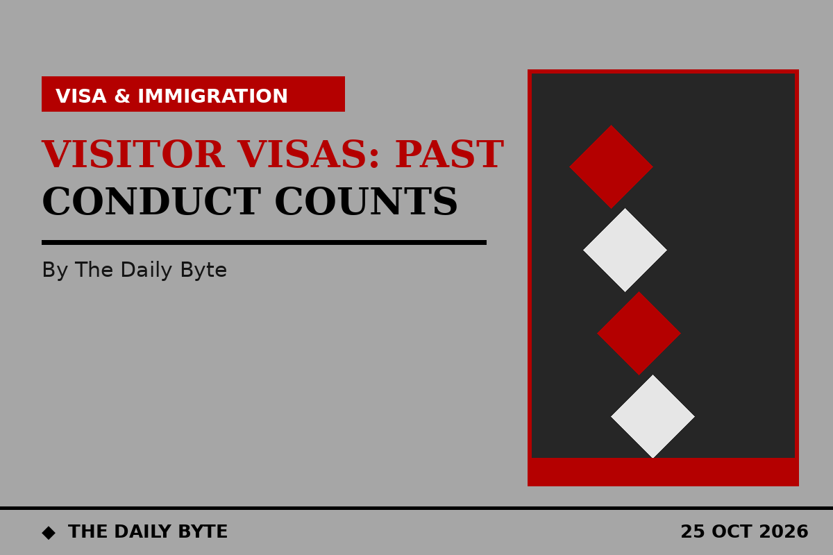 UK visitor visas: past conduct can now count against applicants under HC 584