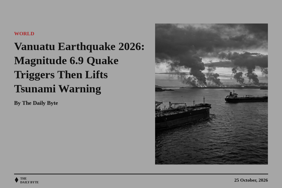 Vanuatu Earthquake 2026: Magnitude 6.9 Quake Triggers Then Lifts Tsunami Warning
