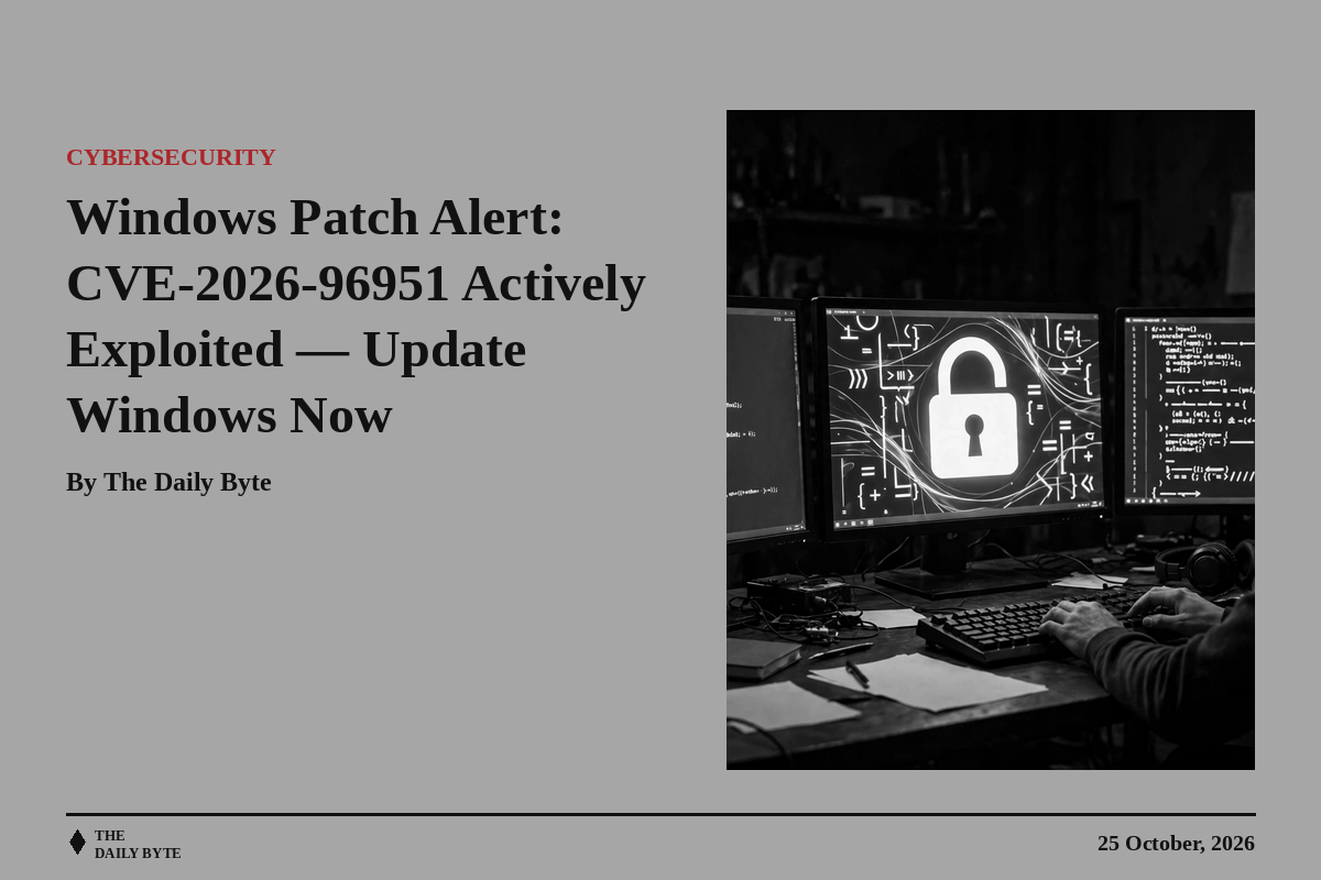 Windows Patch Alert: CVE-2026-96951 Actively Exploited — Update Windows Now