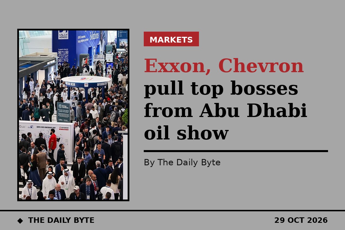 Exxon, Chevron pull top bosses from Abu Dhabi oil show