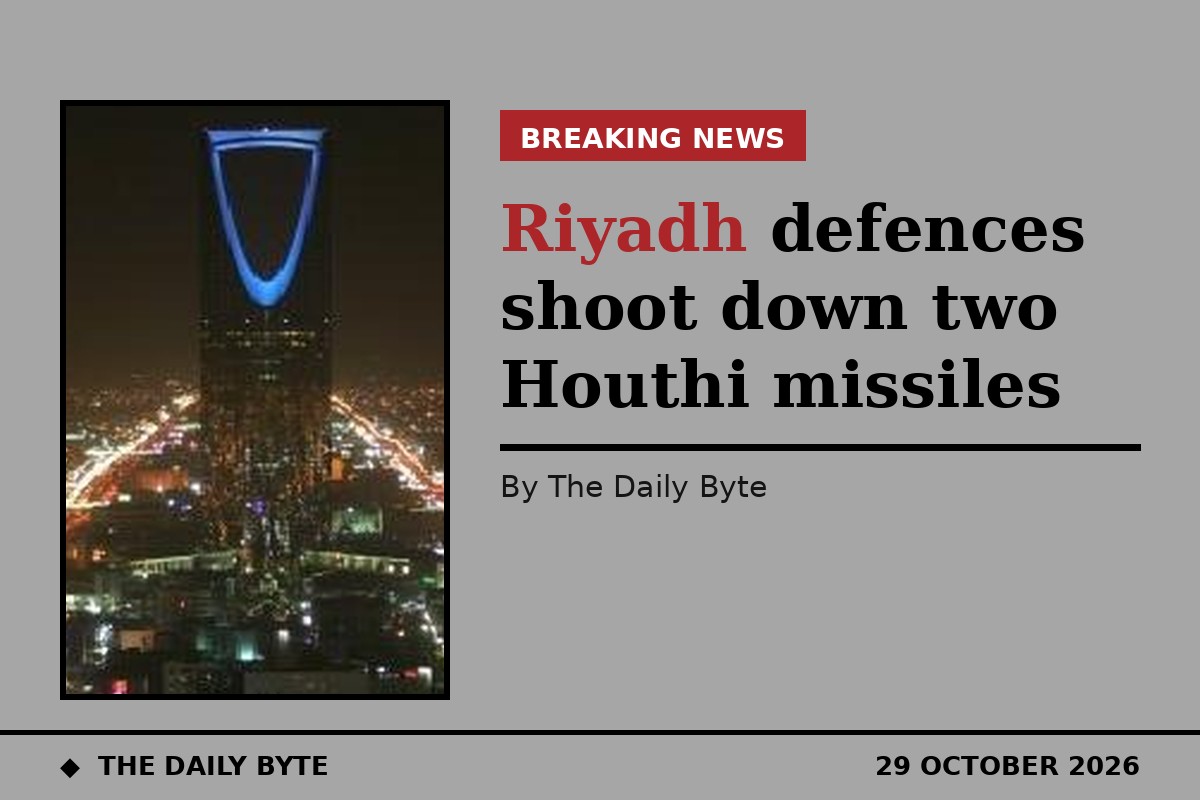 Riyadh defences shoot down two Houthi missiles