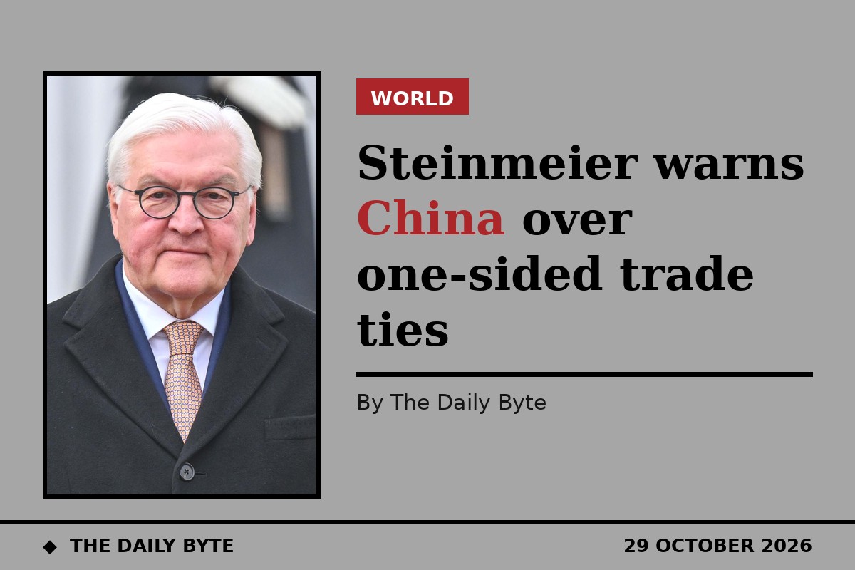 Steinmeier warns China over one-sided trade ties
