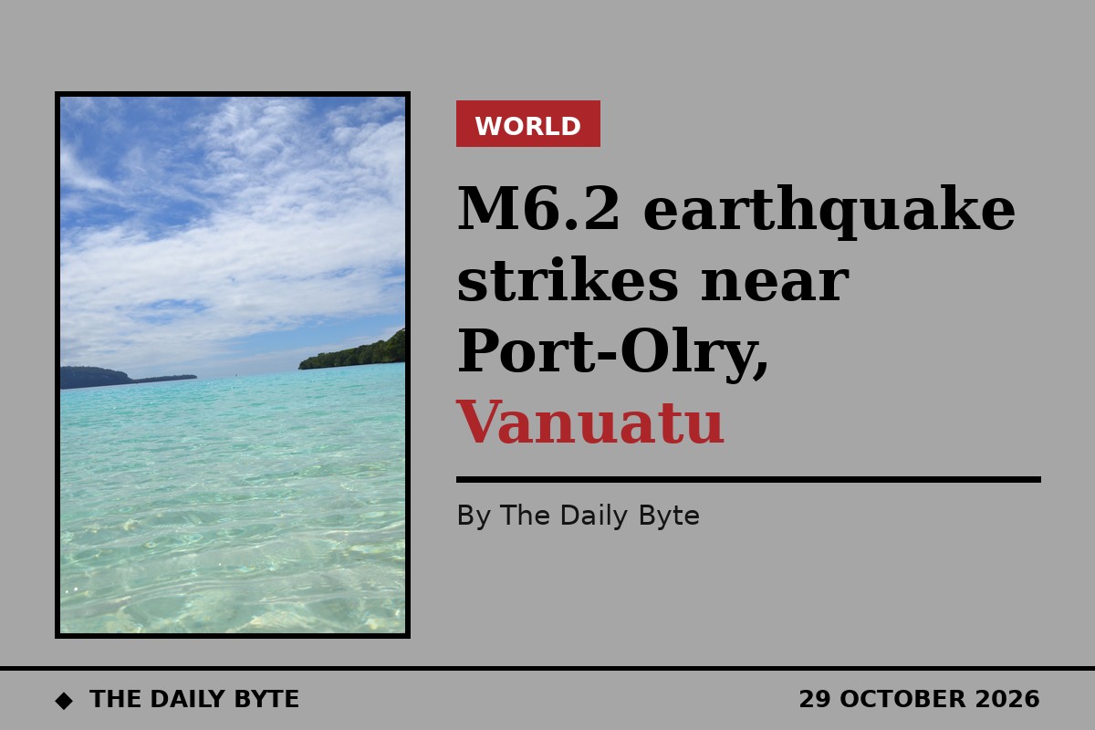 M6.2 earthquake strikes near Port-Olry, Vanuatu