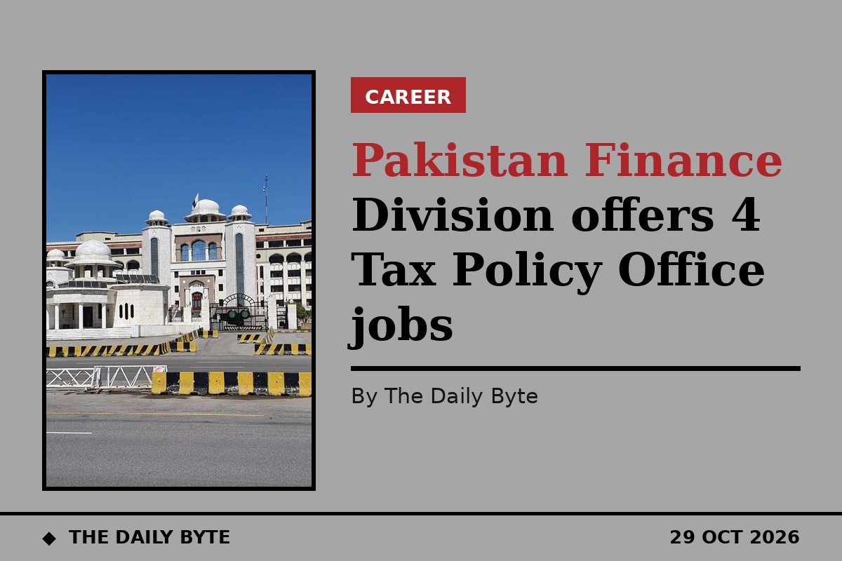 Pakistan Finance Division offers 4 Tax Policy Office jobs