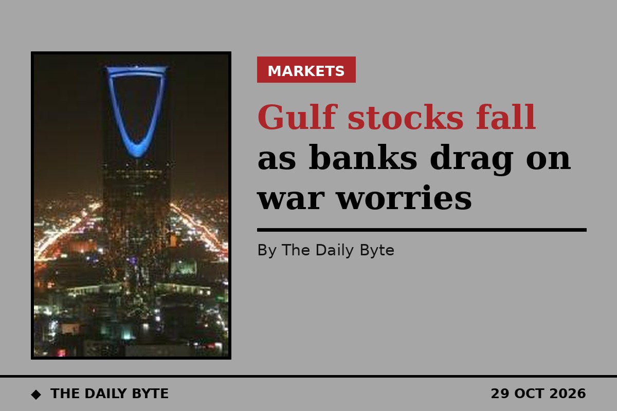 Gulf stocks fall as banks drag on war worries