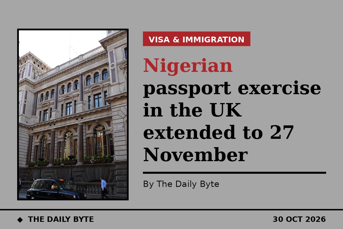 Nigerian passport exercise in the UK extended to 27 November