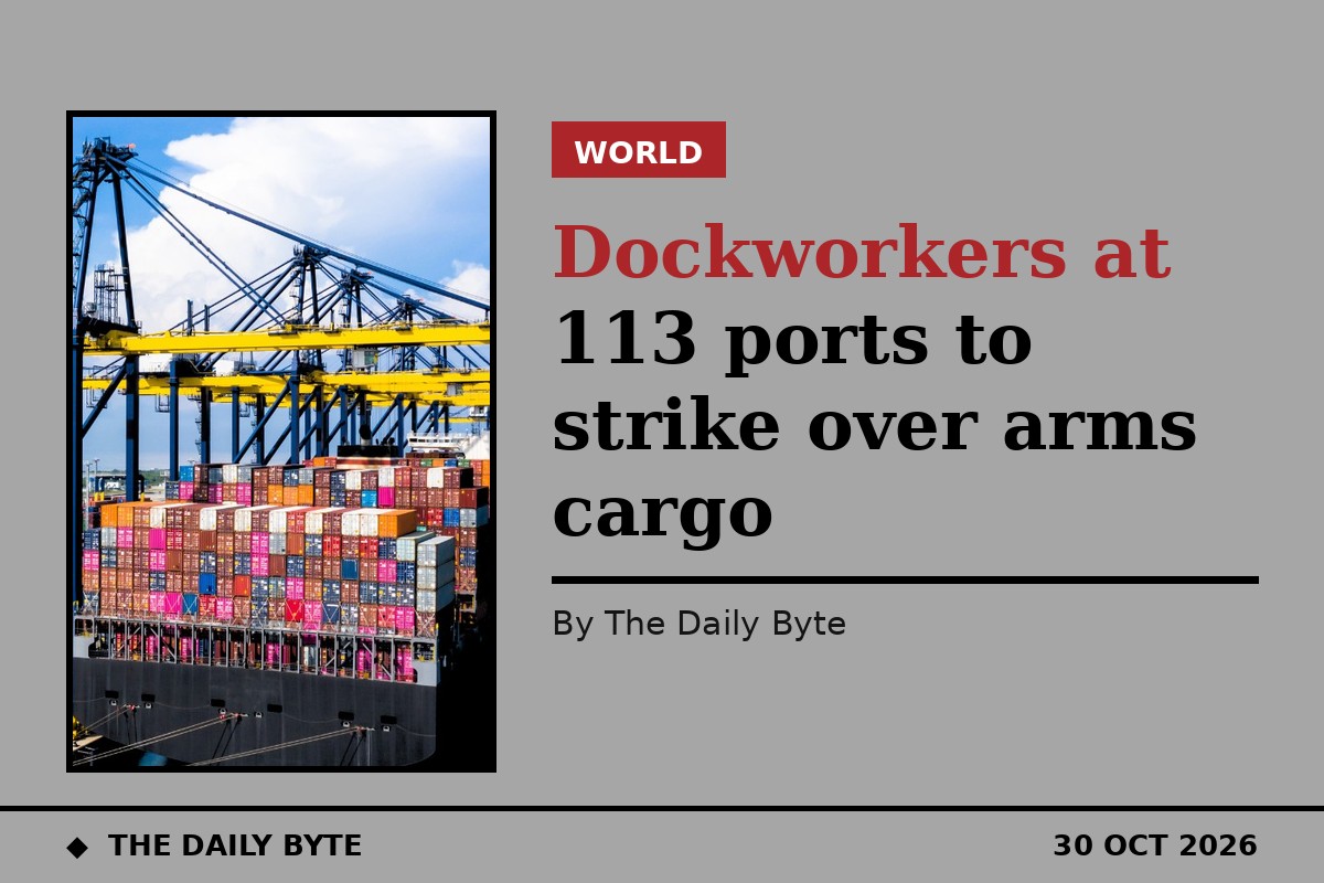 Dockworkers at 113 ports to strike over arms cargo