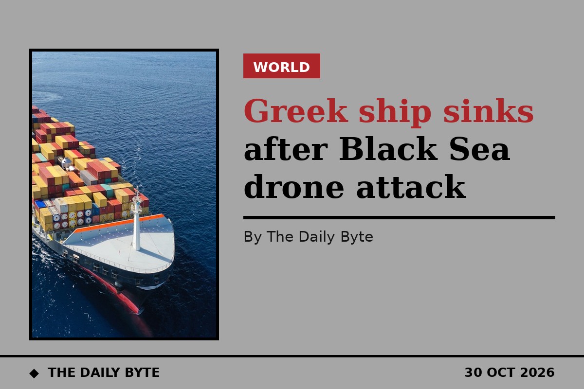 Greek ship sinks after Black Sea drone attack