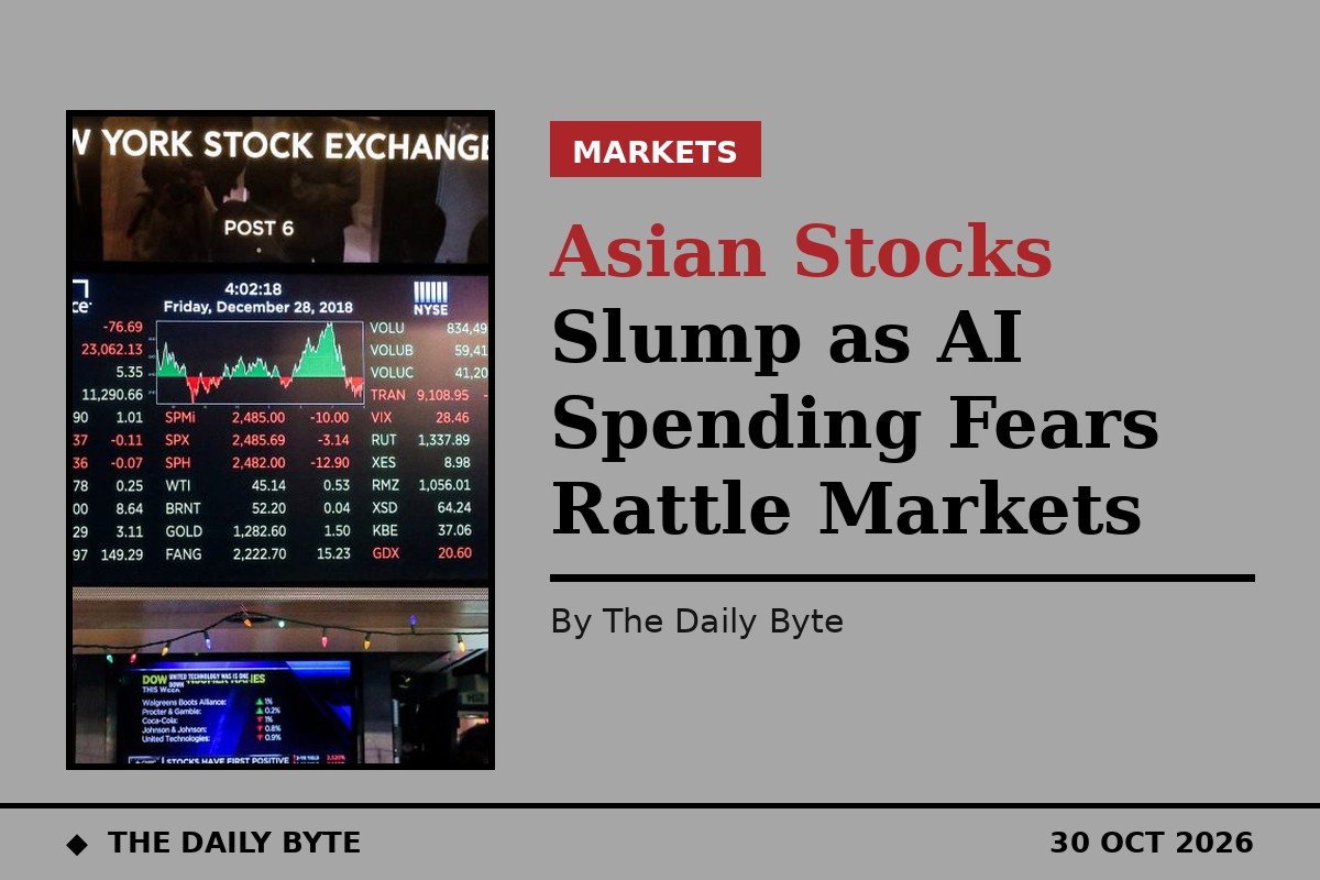 Asian Stocks Slump as AI Spending Fears Rattle Markets