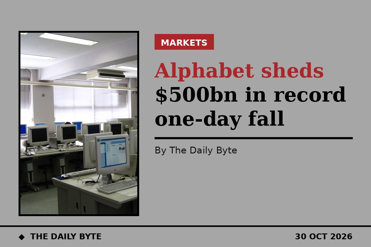 Alphabet sheds $500bn in record one-day fall