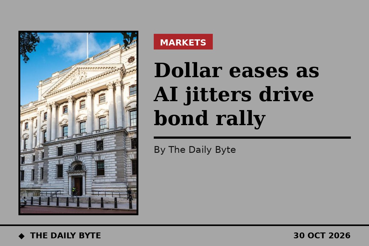 Dollar eases as AI jitters drive bond rally