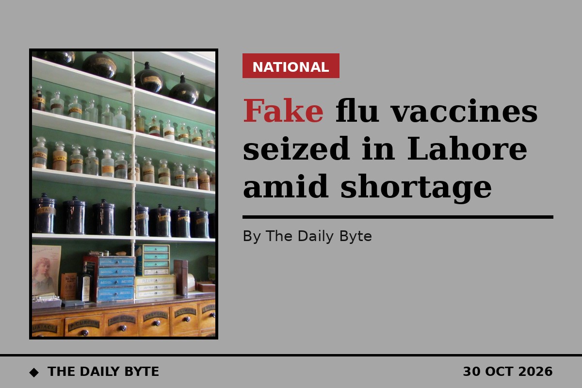 Fake flu vaccines seized in Lahore amid shortage