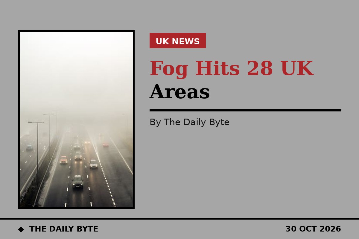 Fog warning hits 28 UK areas for rush hour
