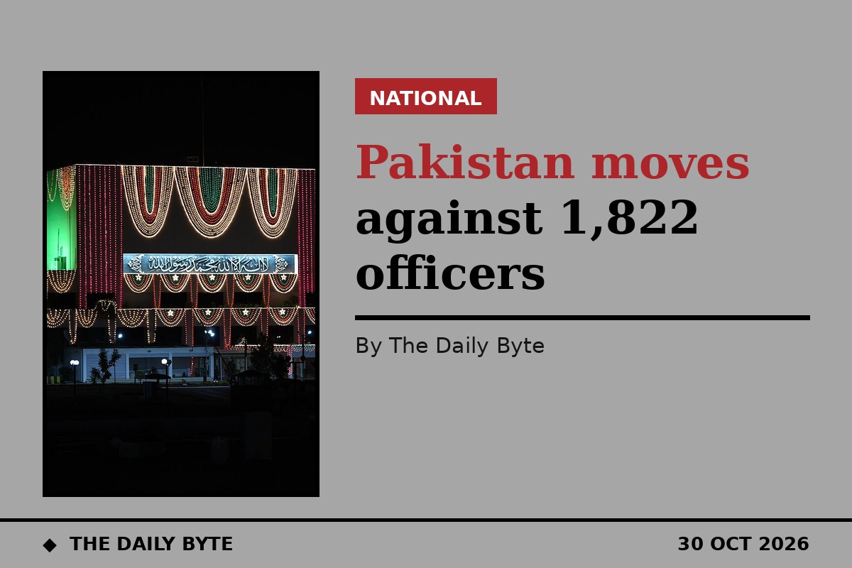 Pakistan moves against 1,822 officers over disclosures