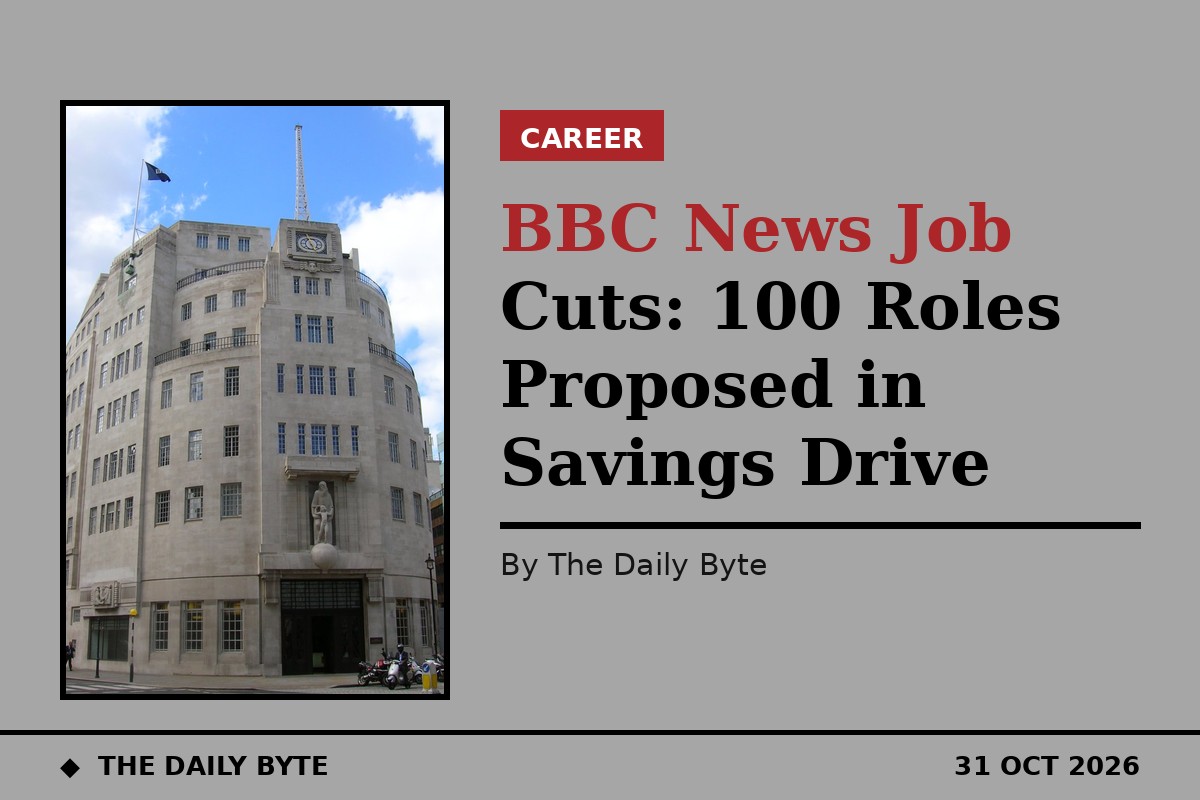 BBC News Job Cuts: 100 Roles Proposed in Savings Drive