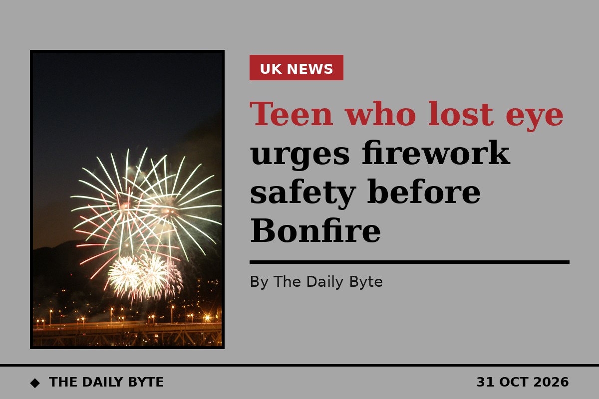 Teen who lost eye urges firework safety before Bonfire