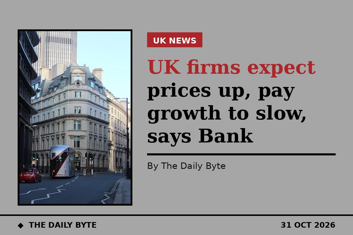 UK firms expect prices up, pay growth to slow, says Bank