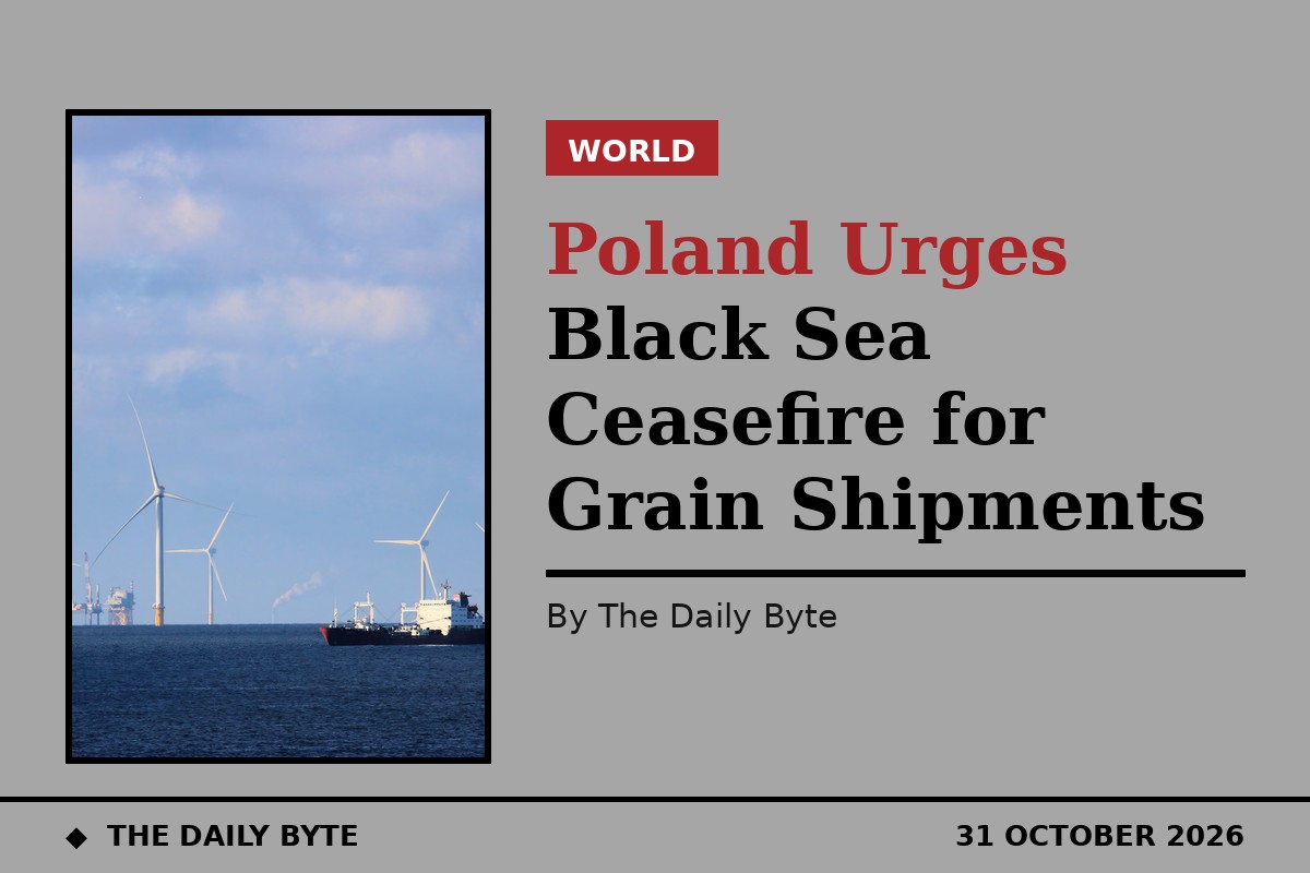 Poland Urges Black Sea Ceasefire for Grain Shipments