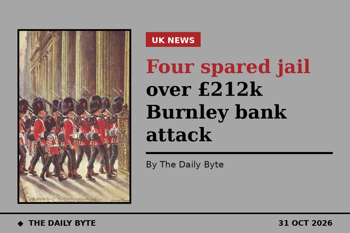 Four spared jail over £212k Burnley bank attack