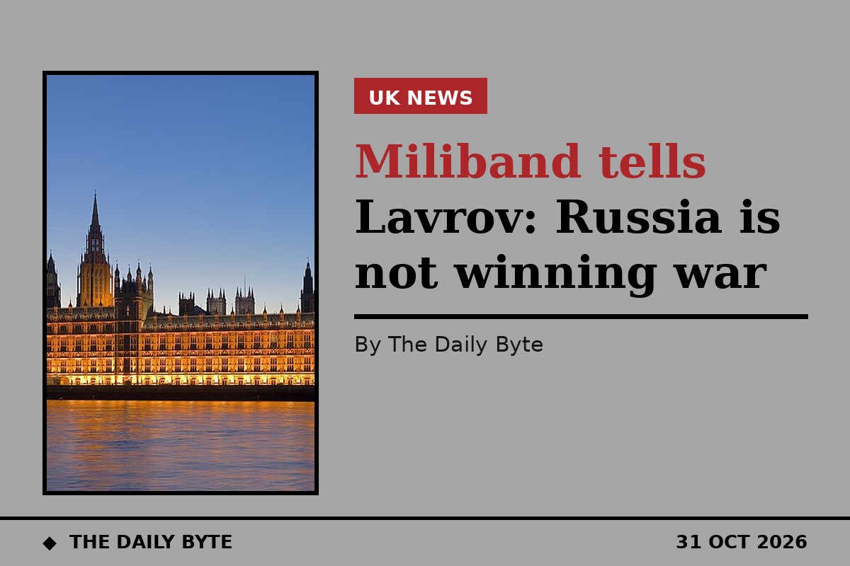 Miliband tells Lavrov: Russia is not winning war