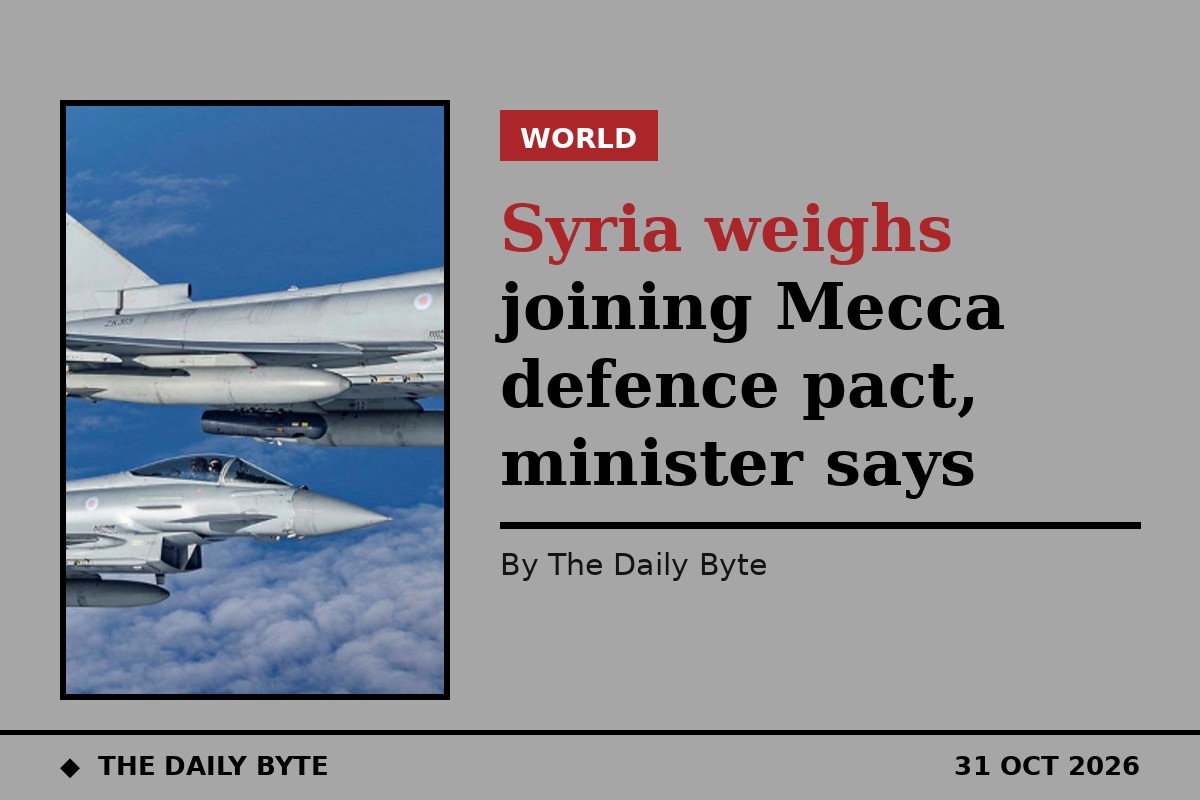 Syria weighs joining Mecca defence pact, minister says