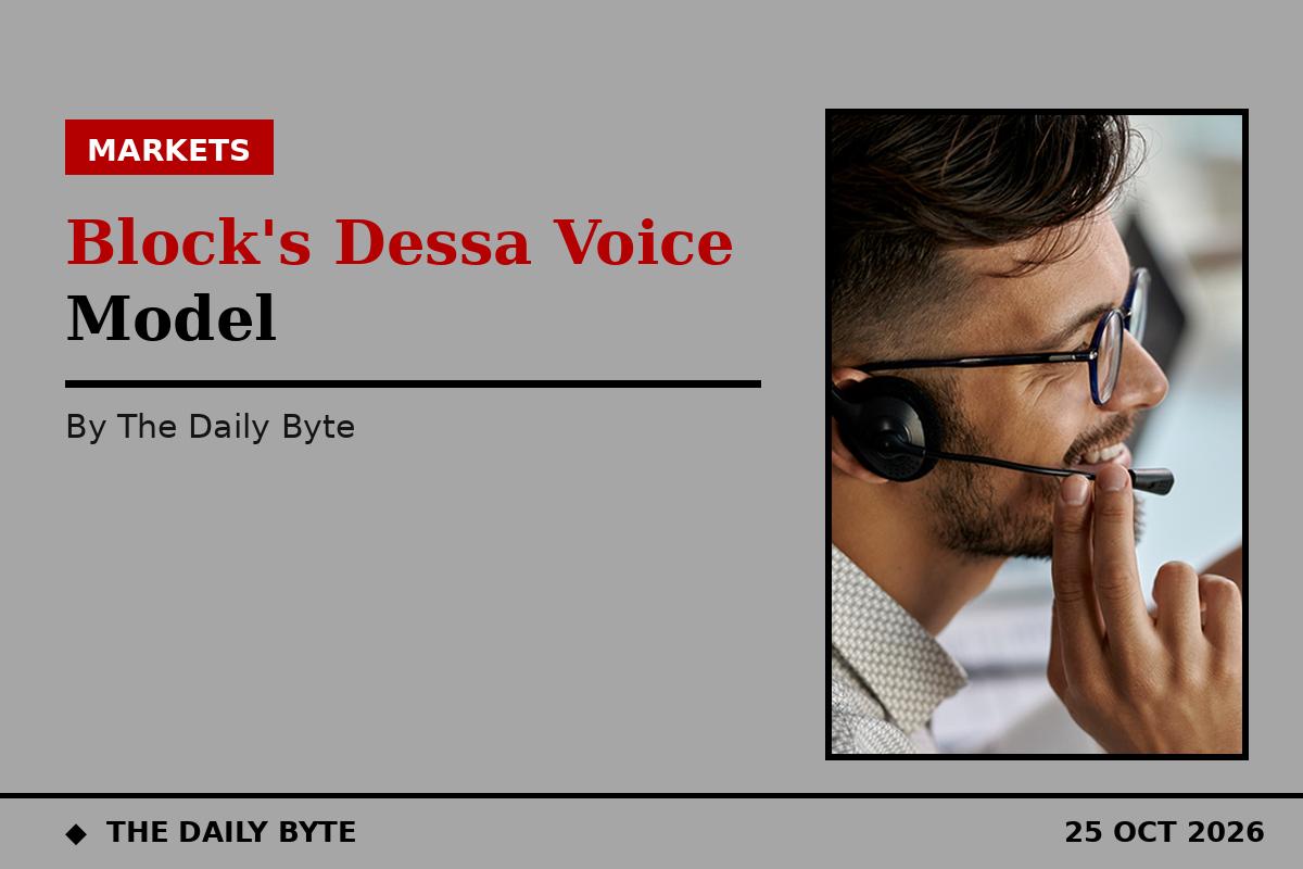 Photo for Block's Dessa voice model can listen and speak at the same time, on a laptop