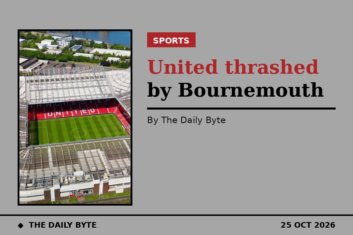 Manchester United thrashed 3-0 by Bournemouth at Old Trafford