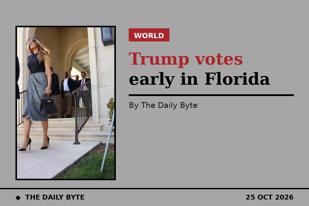 Trump votes early in Florida alongside Melania ahead of midterms