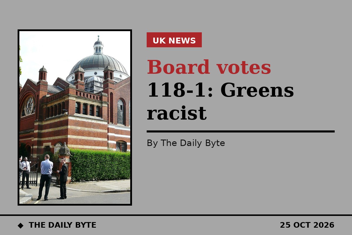 Board of Deputies votes 118-1 to declare Green Party racist