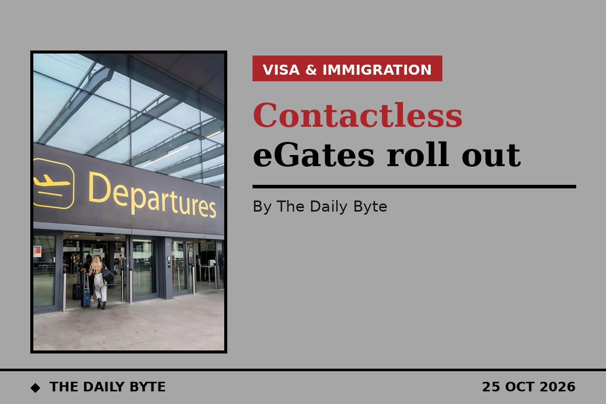 UK contactless eGates begin rolling out from 6 October