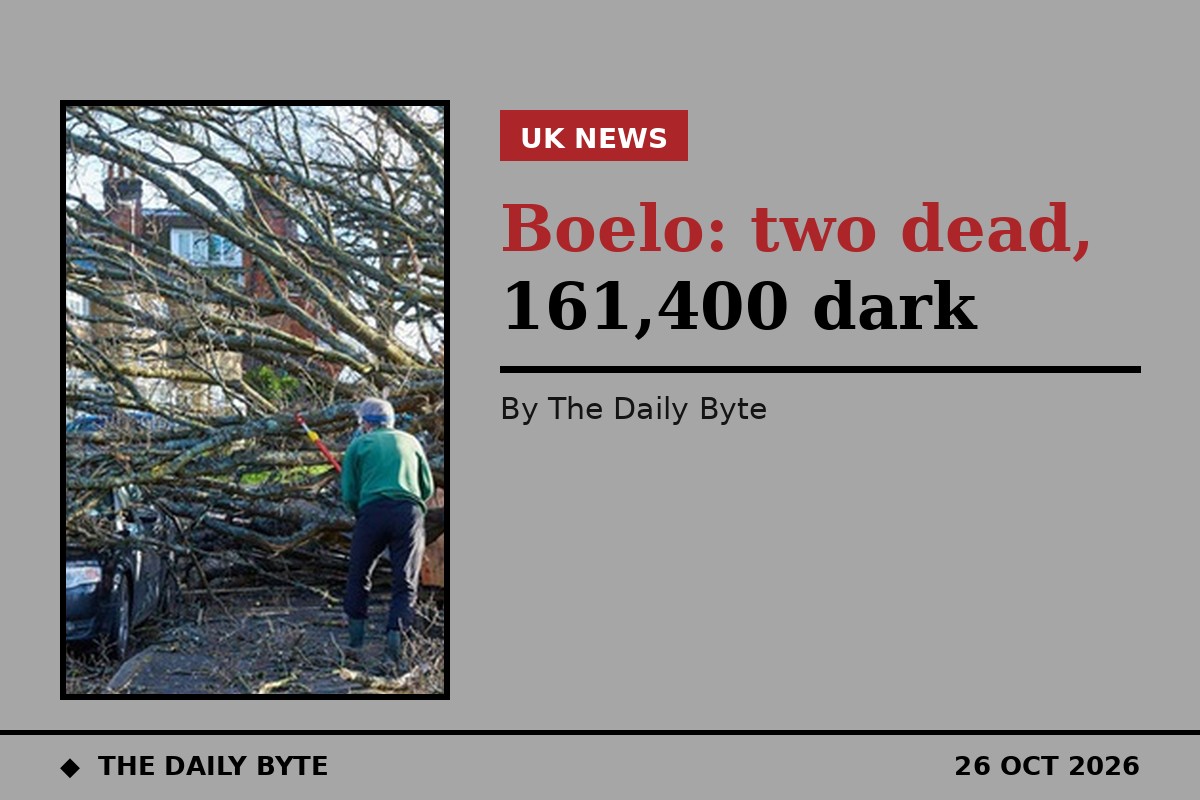 Photo for Storm Boelo kills two and leaves 161,400 homes without power