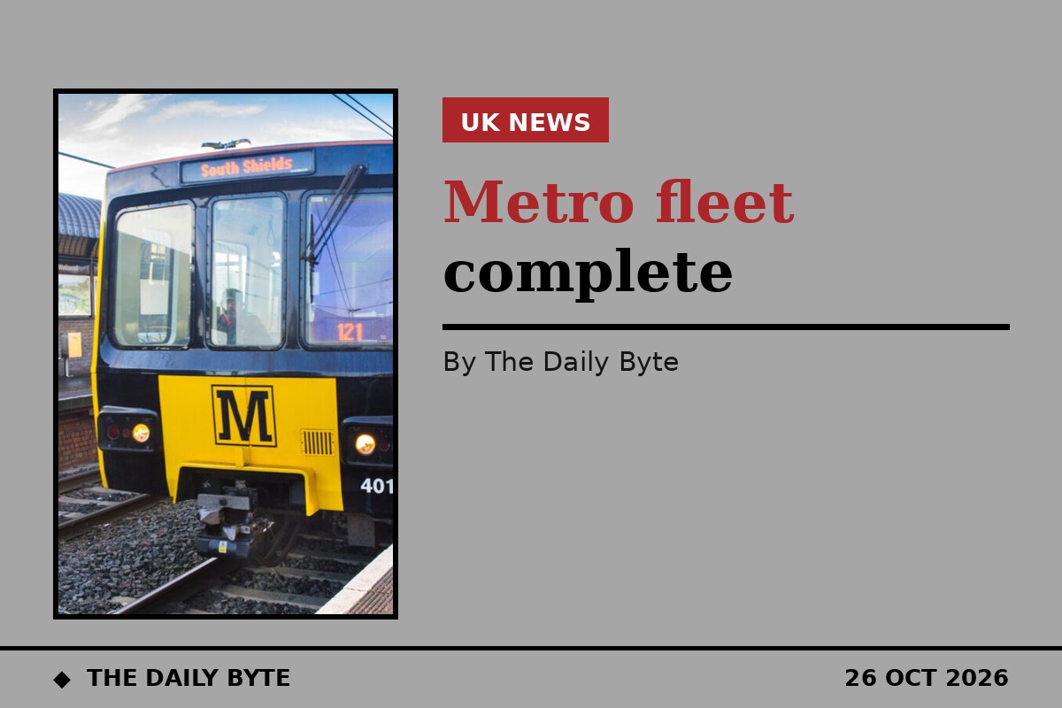 Photo for Tyne and Wear Metro completes 46-train fleet two months early