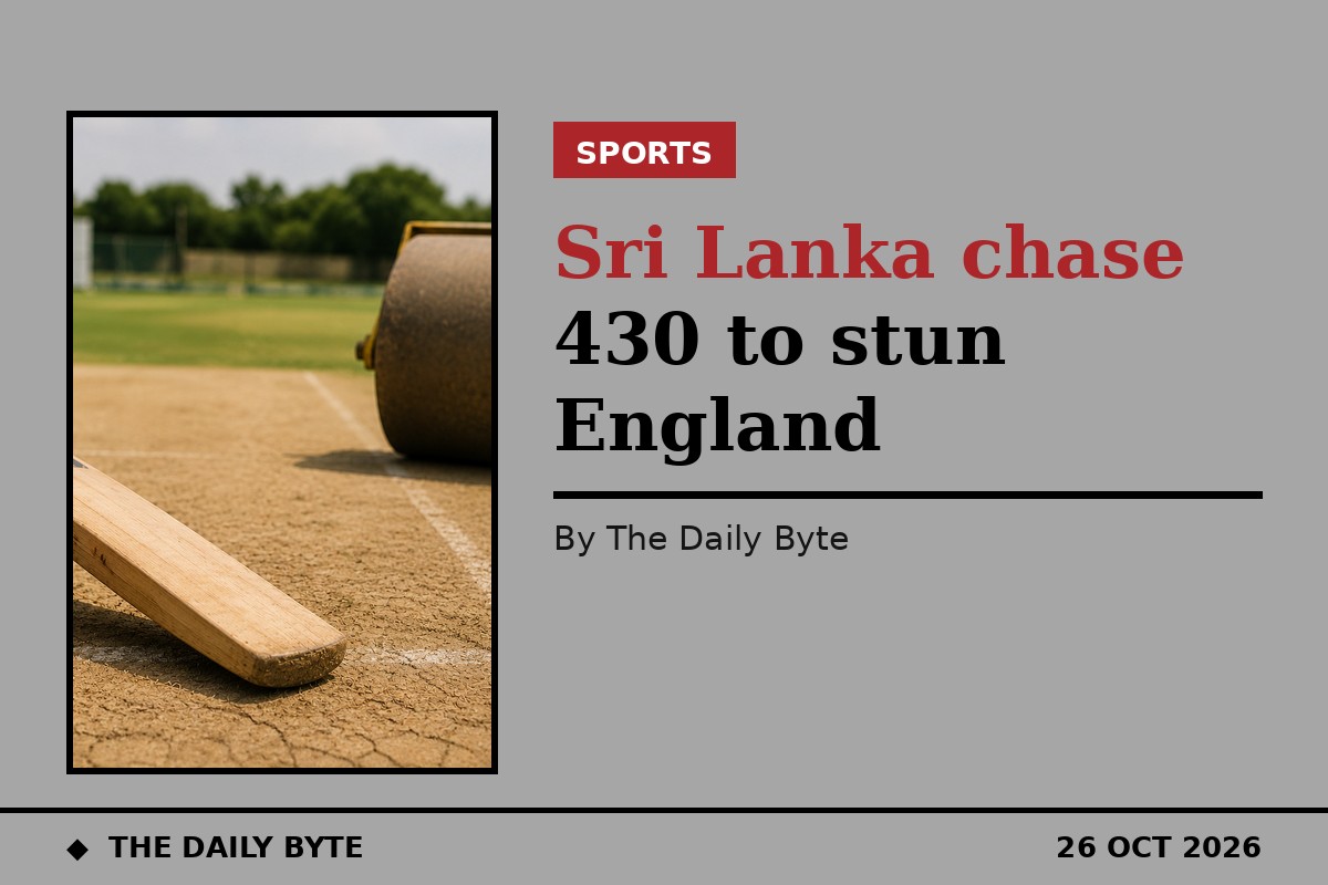 Photo for Sri Lanka chase 430 to stun England despite Brook's 202